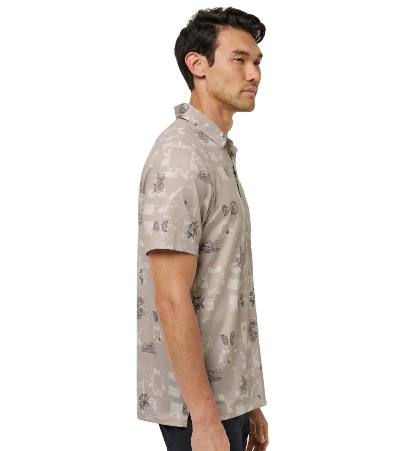 TravisMathew Featherweight Spritz Polo - Island Fossil