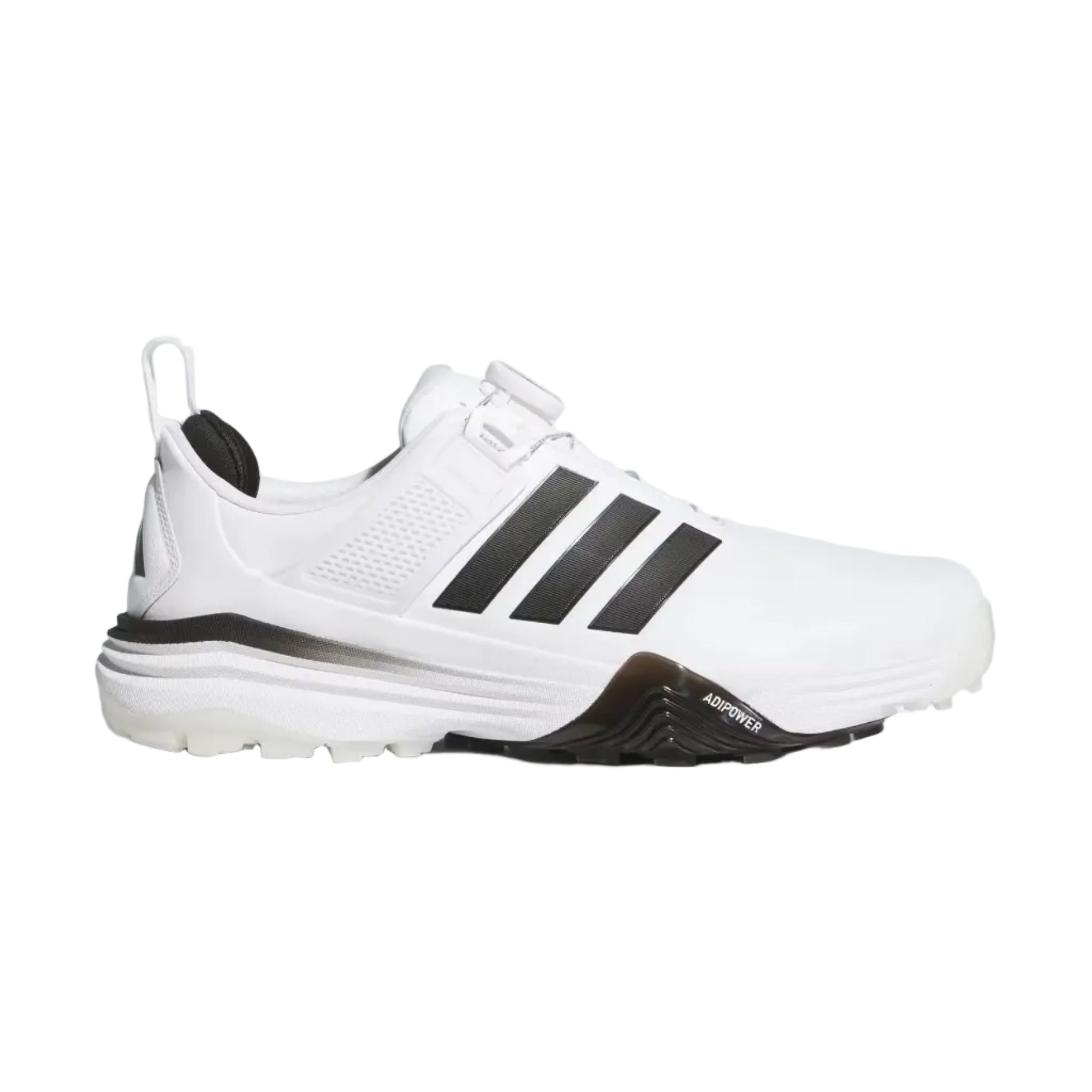 adidas golf shoes in white with black stripes