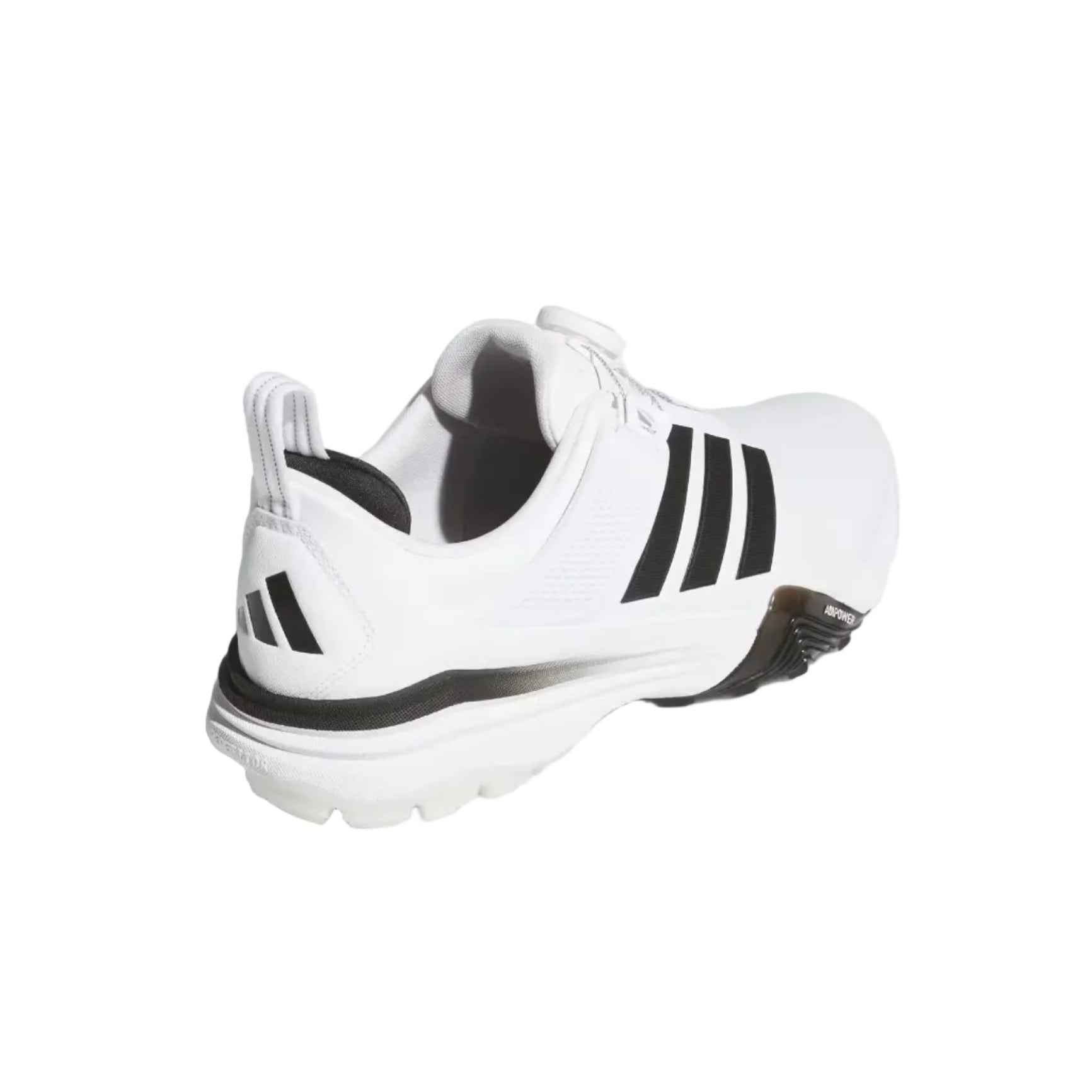 adidas golf shoes in white with black stripes