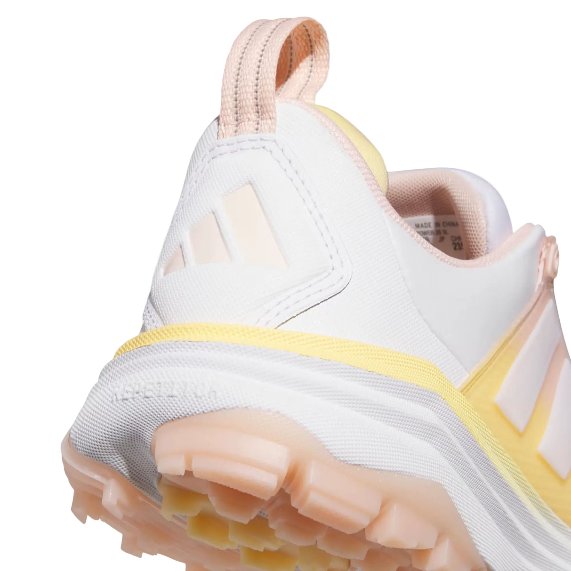 Adidas 26' Ladies Adipower Spikeless Golf Shoes - White/Blush Pink/Ice Tangerine