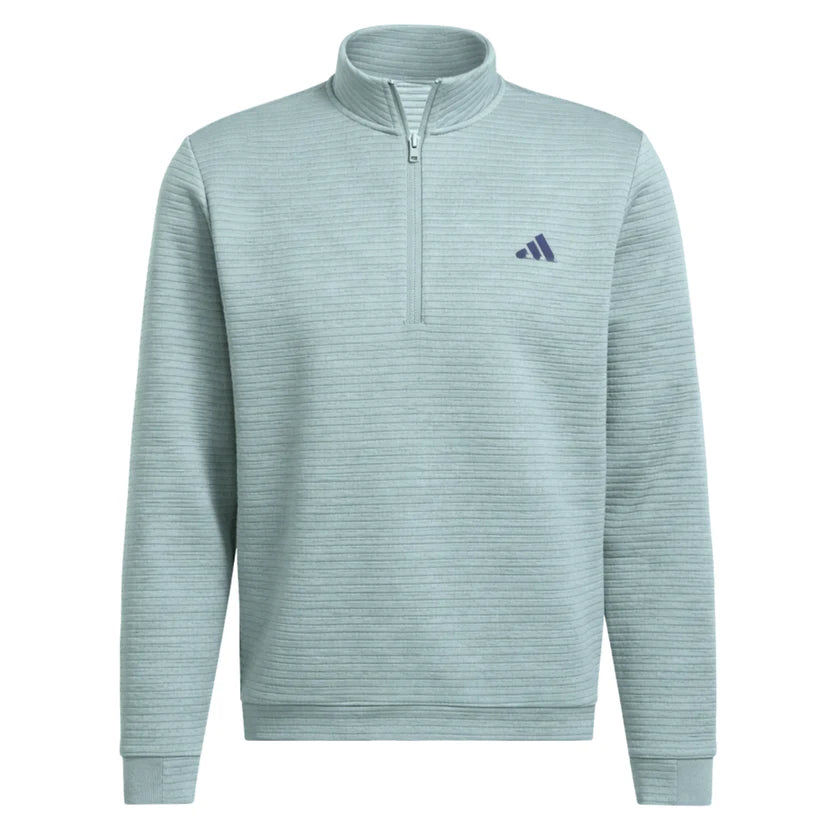 Adidas Ultimate365 DWR Testured Quarter Zip Pullover Wonder Sage