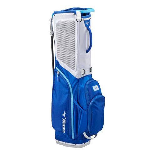 mizuno staff golf stand bag in blue and white colour