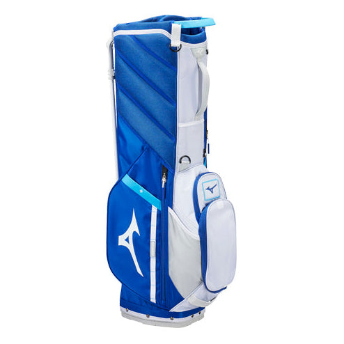 mizuno staff golf stand bag in blue and white 