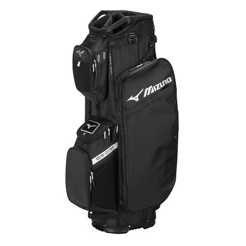 mizuno golf cart bag in black and white