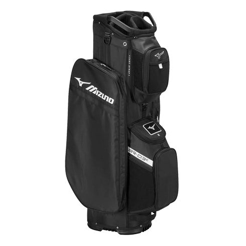 mizuno golf cart bag in black and white