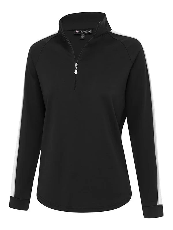 Birdee Linda Sleeve Detail Long Sleeve Quarter Zip