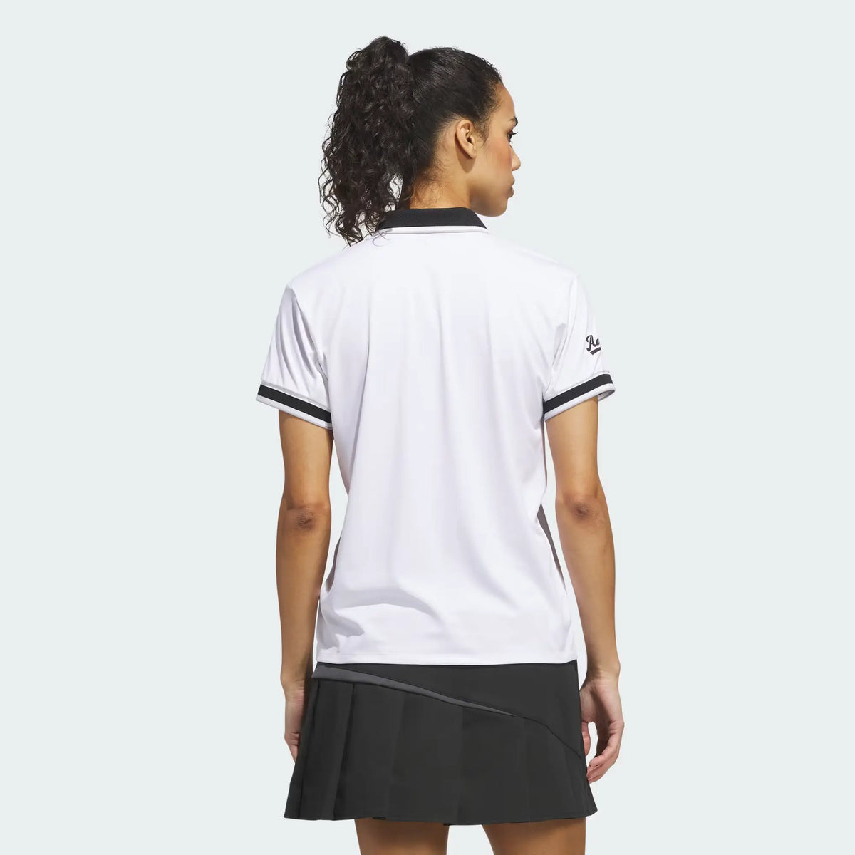 Adidas Women's Climacool Flat Knit Collar Polo Shirt - White