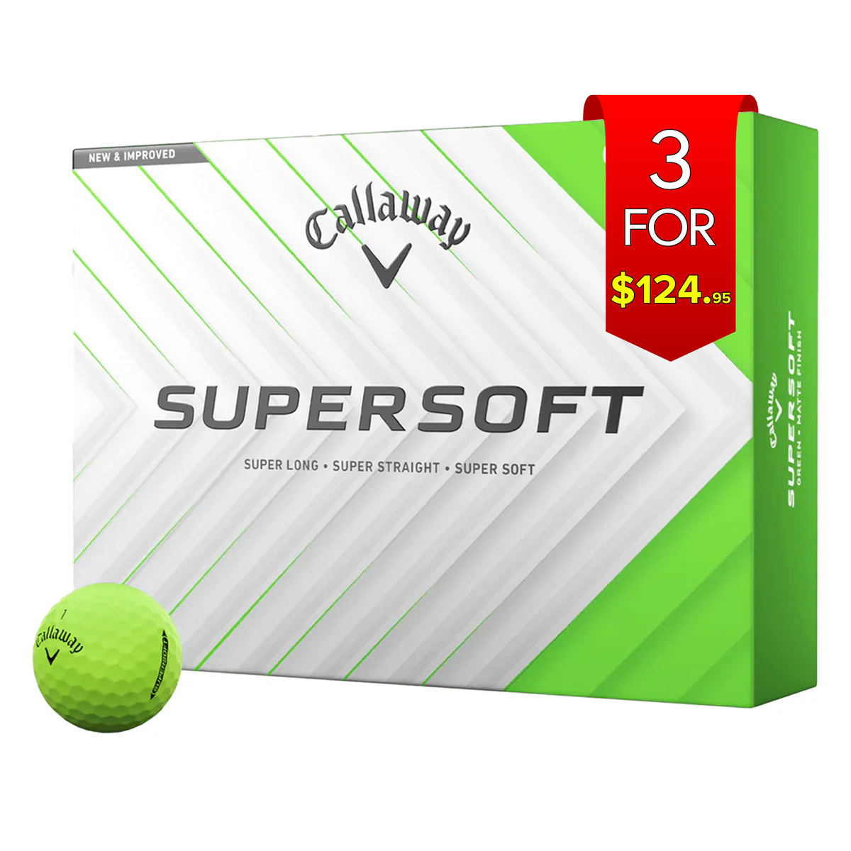 Callaway 2025 Supersoft Golf Balls  - Green