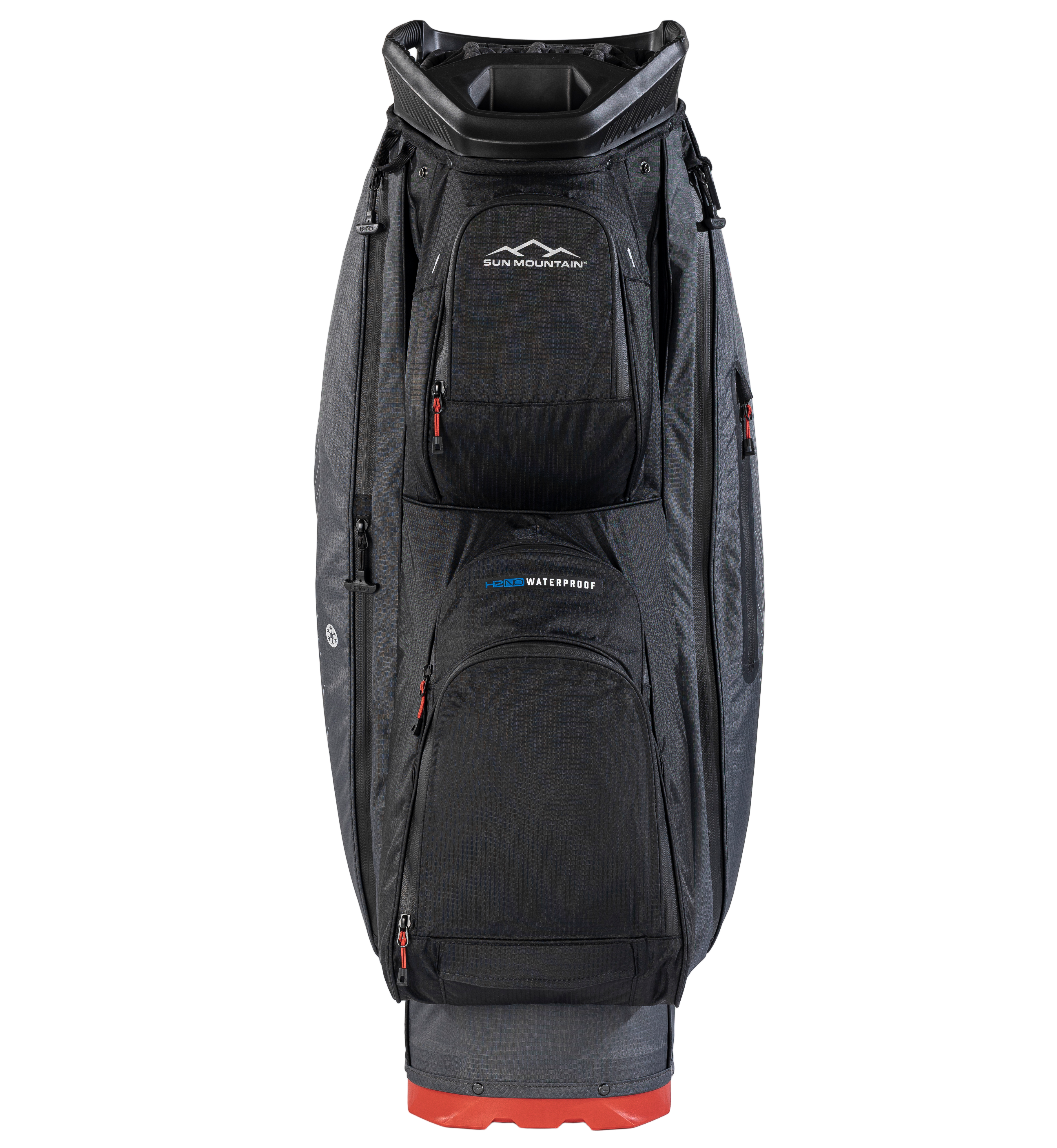 Sun Mountain C-100 H2NO Cart Bag - Steel/Black/Red