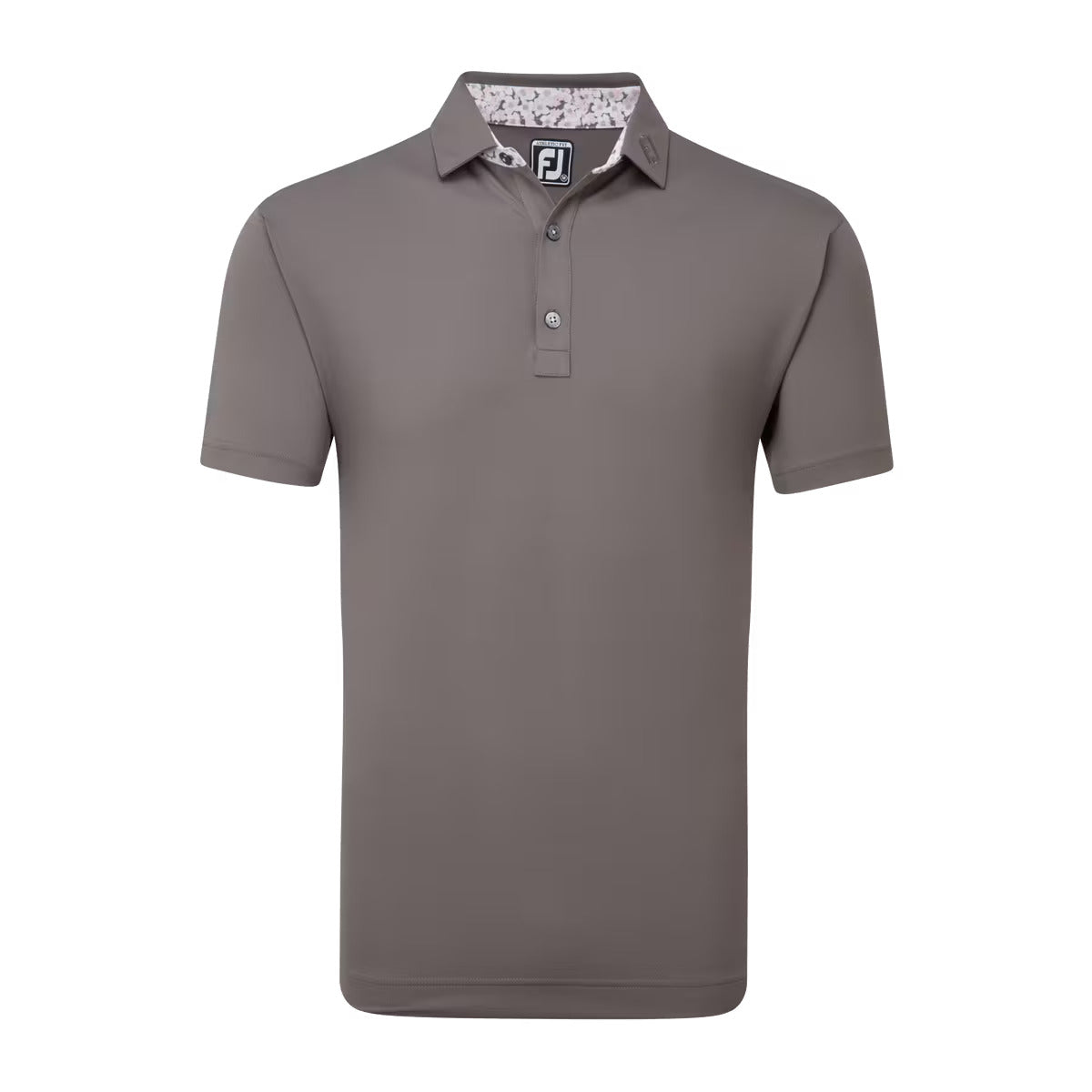 FootJoy Pique Solid Primrose Trim Polo - Gravel