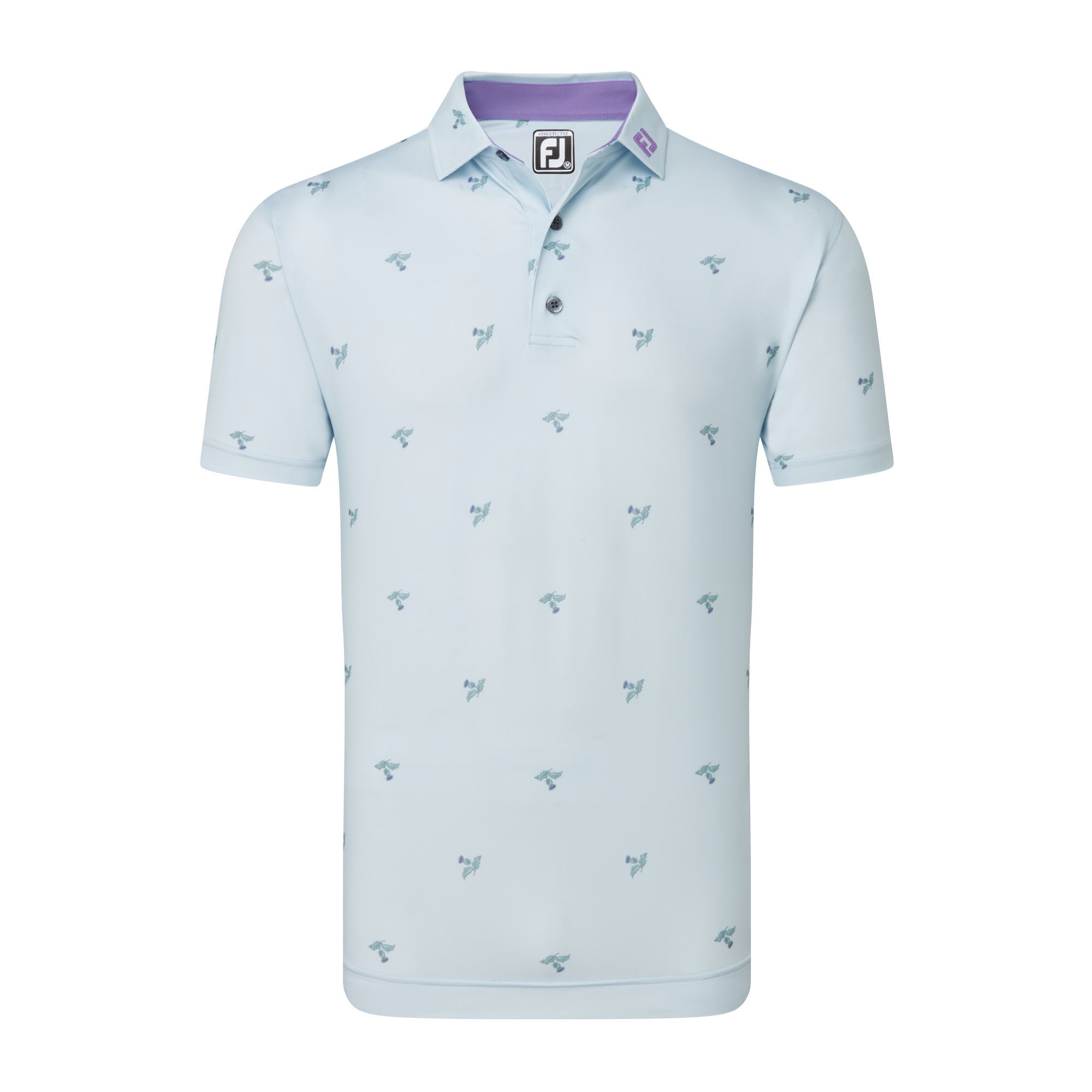 FootJoy Thistle Print Lisle Polo - Mist