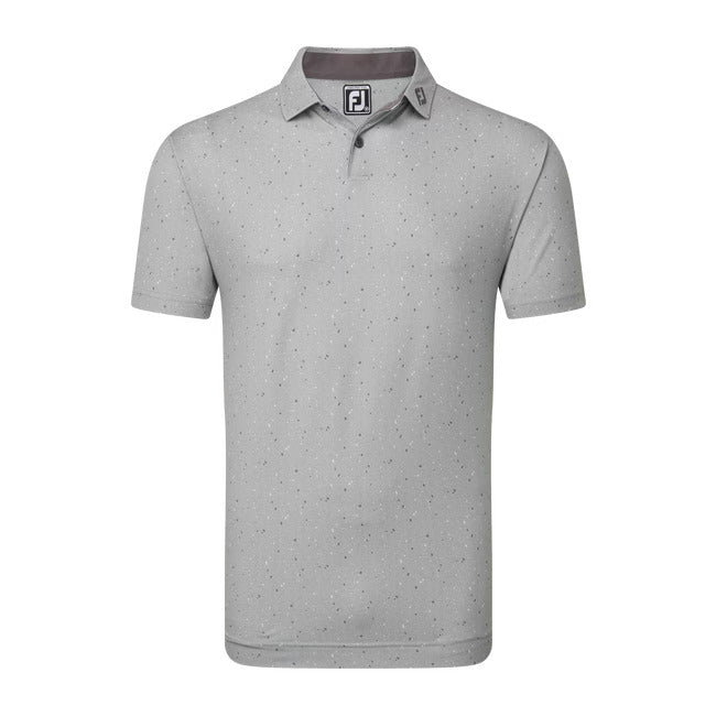 Footjoy 24 Tweed Texture Polo - Grey Cliff