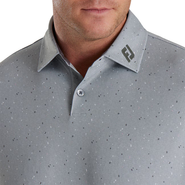 Footjoy 24 Tweed Texture Polo - Grey Cliff