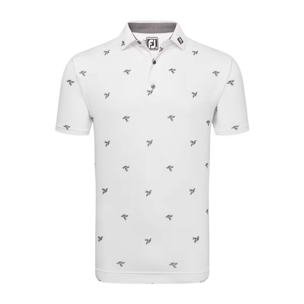 FootJoy Thistle Print Lisle Polo - White