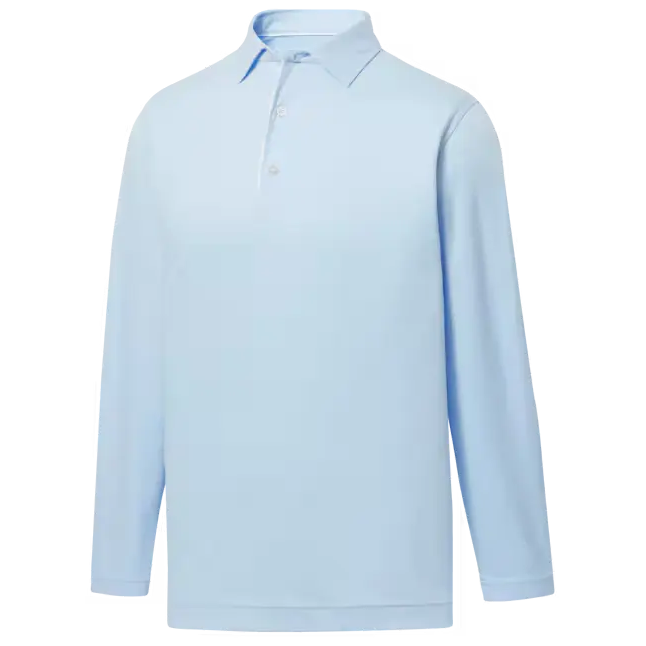 light blue golf polo long sleeve