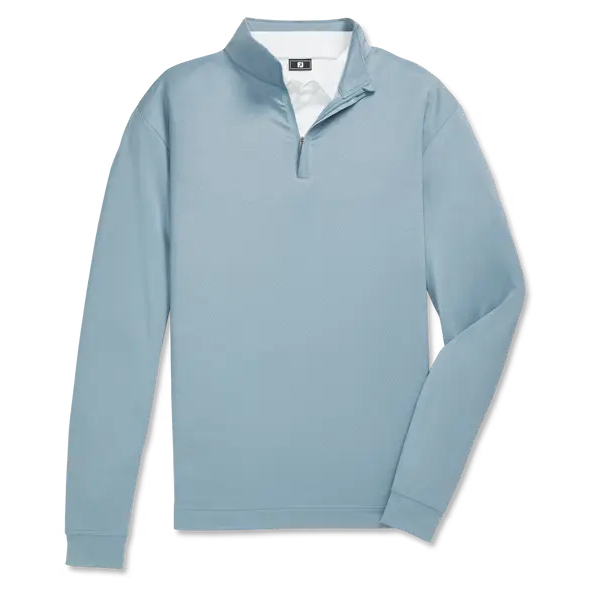 FootJoy Tonal Deco Diamond Quarter Zip - Steel Blue