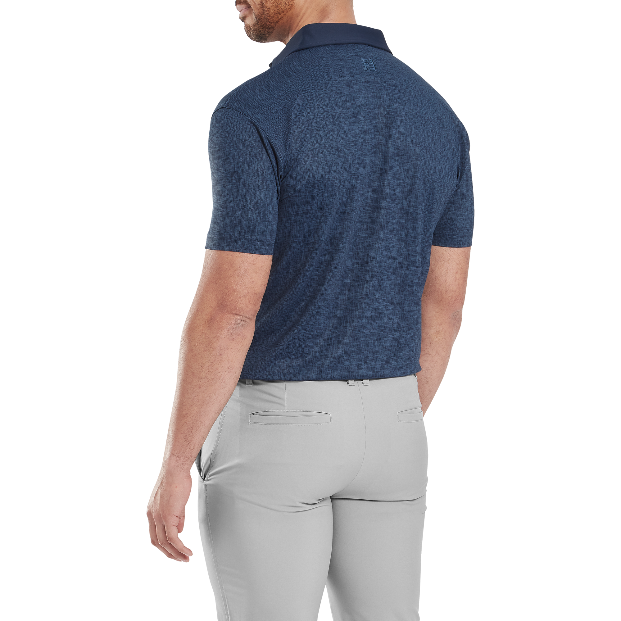 FootJoy Etched Texture Print Lisle Polo