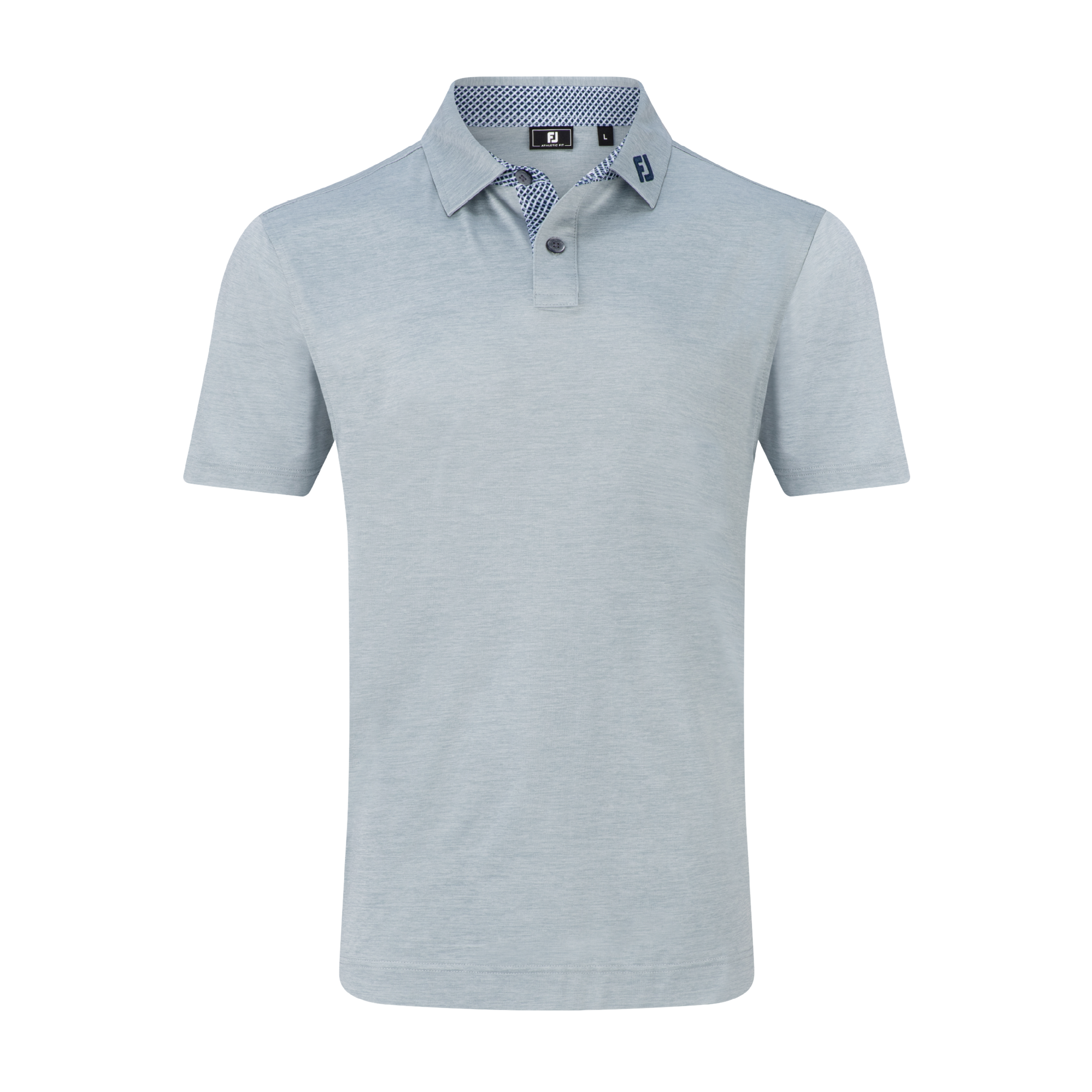 FootJoy Men's Heather Lisle Polo - Grey/Lattice