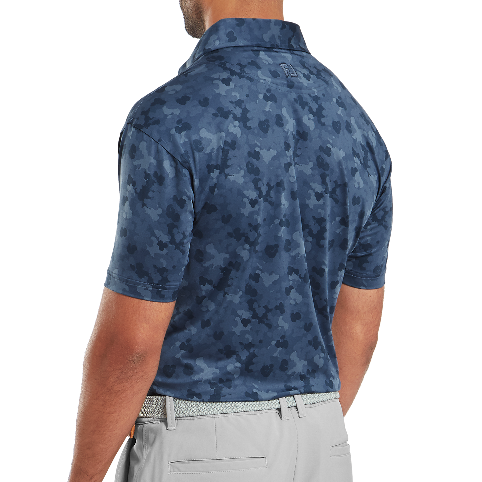 FootJoy Pop Camo Lisle Polo - Dark Denim