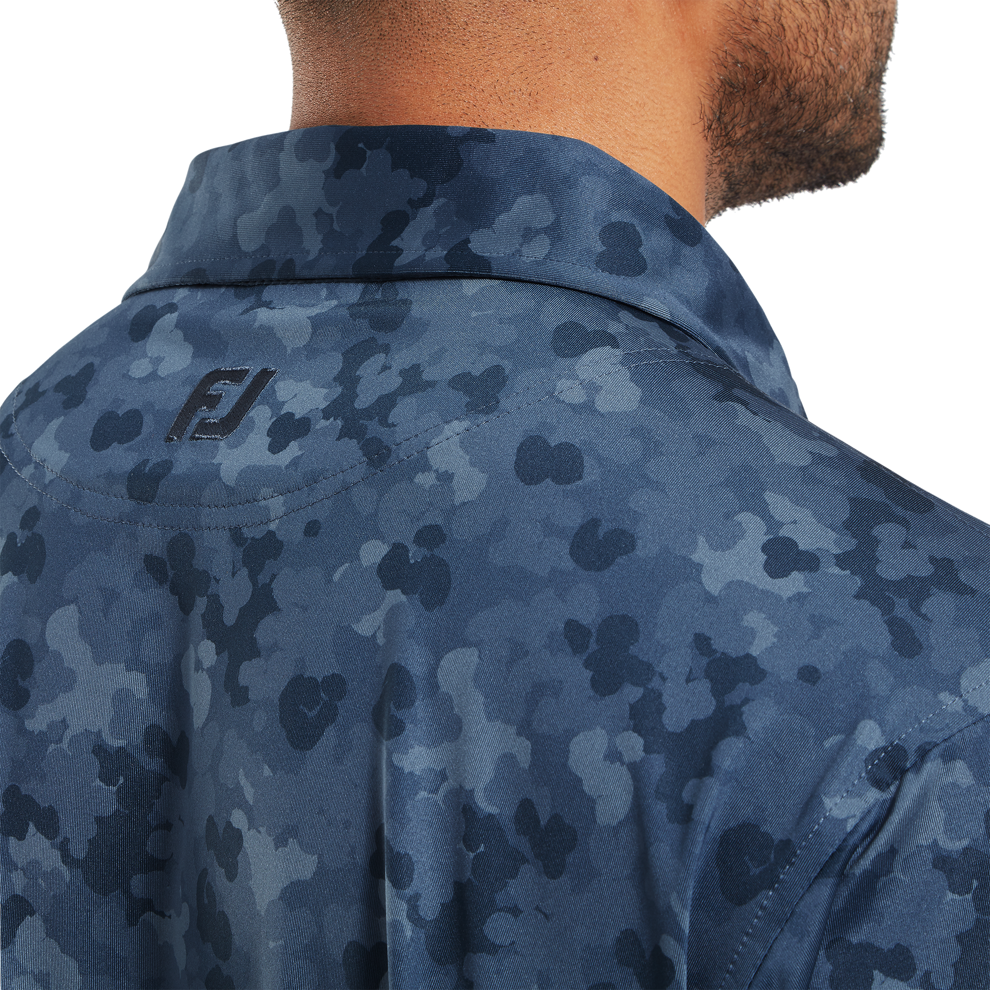 FootJoy Pop Camo Lisle Polo - Dark Denim