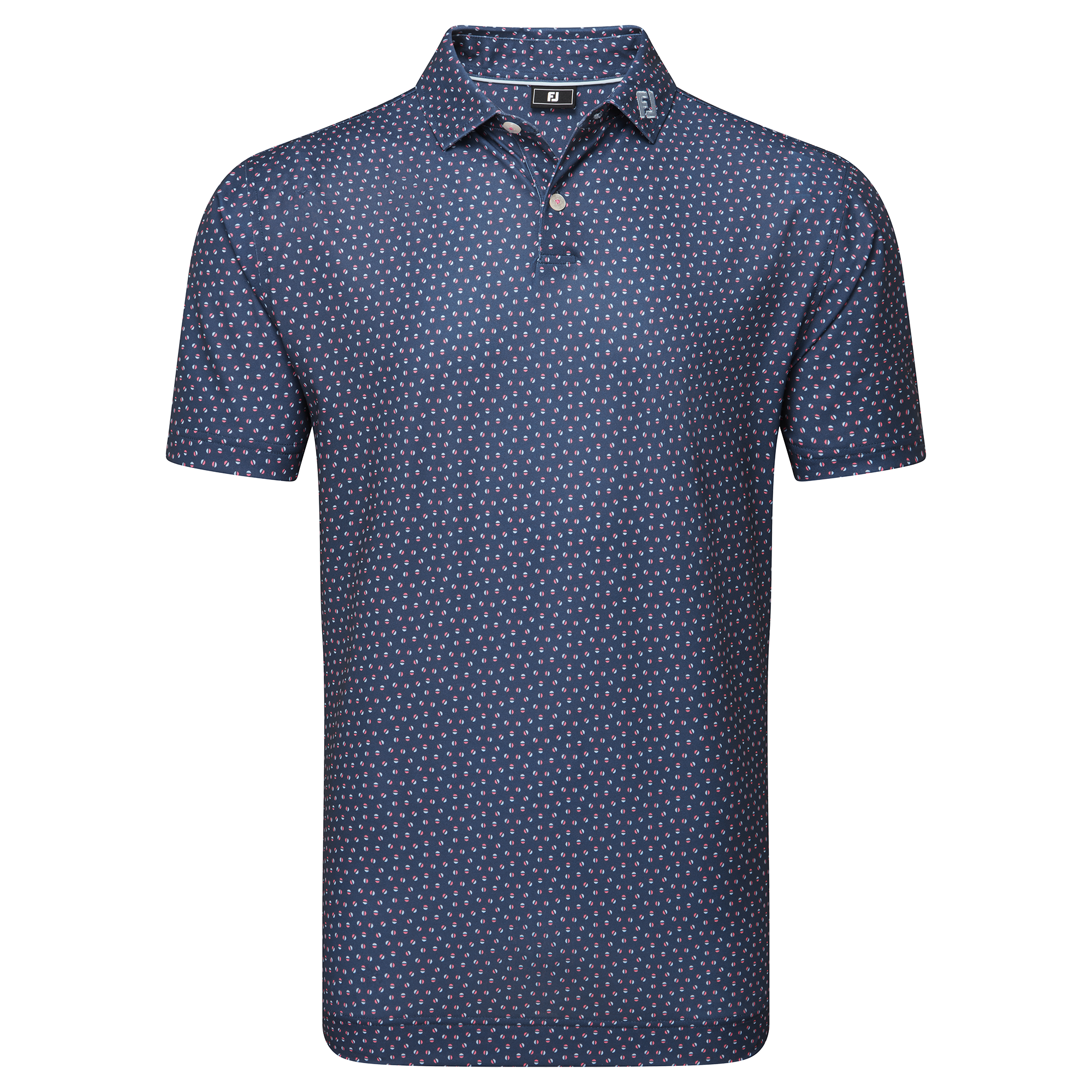 FootJoy Men's Bounce Print Pique Polo - Dark Denim