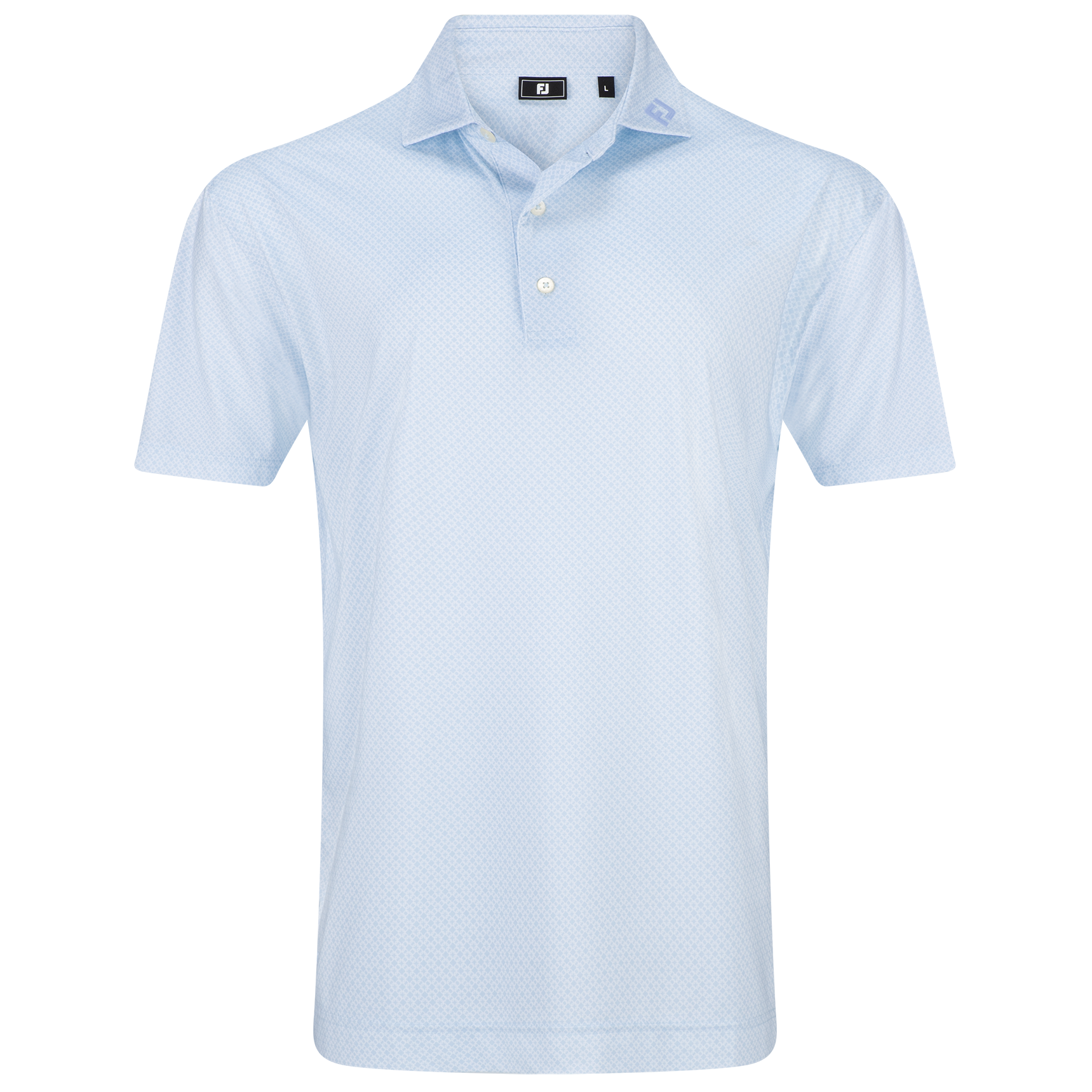 FootJoy Men's Loop Print Polo - White/Skyway