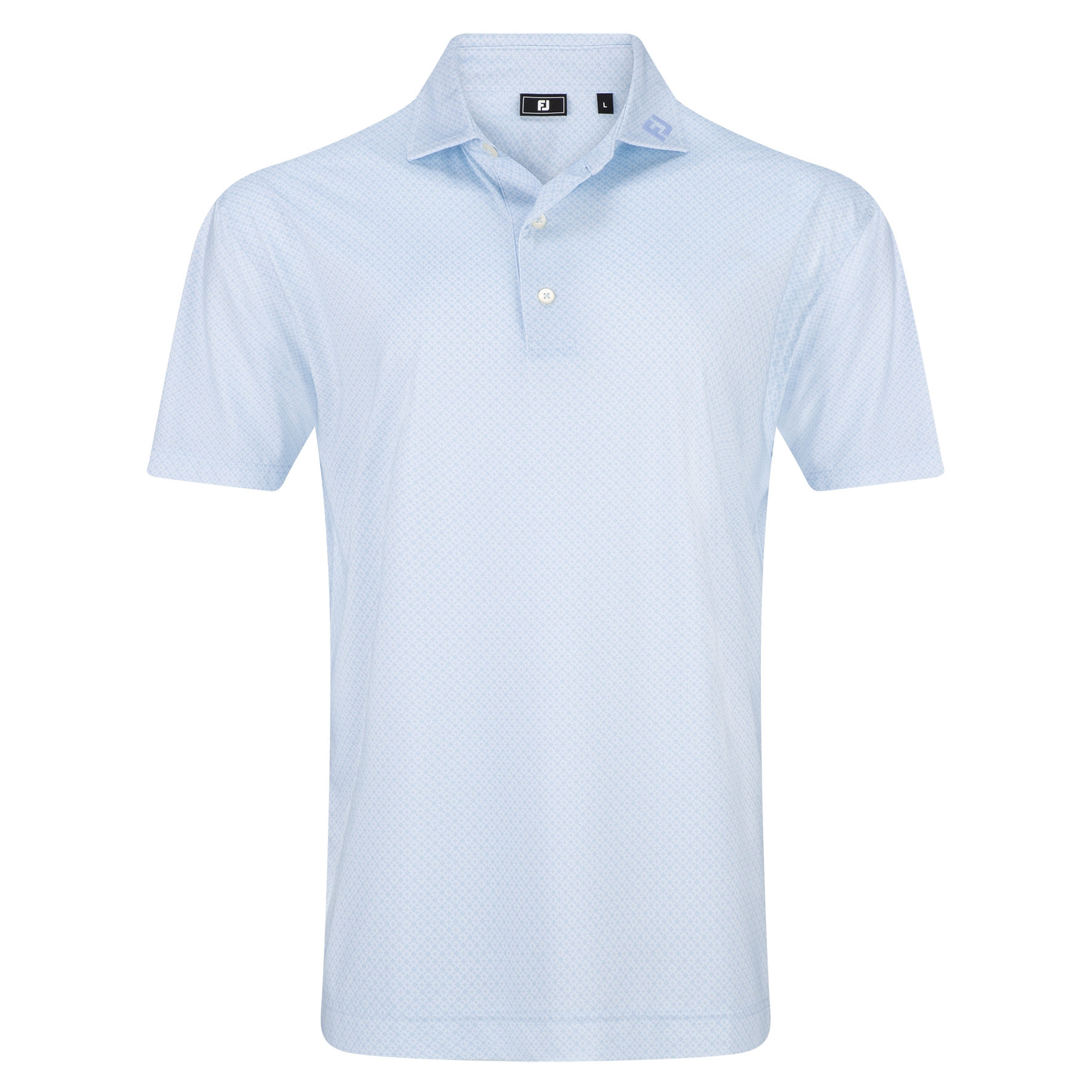 FootJoy Men's Loop Print Polo - White/Skyway