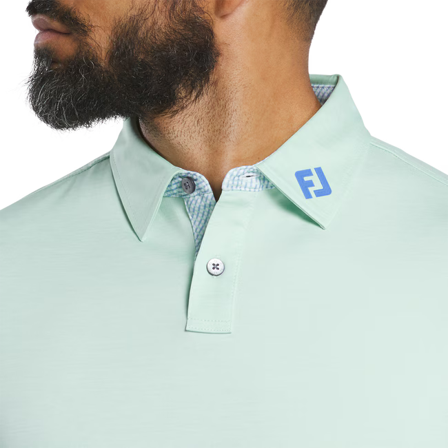 FootJoy Heather Lisle Polo - Pistachio/Lattice
