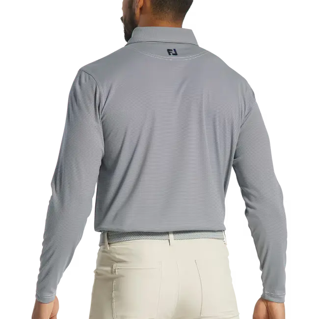 FootJoy Men's Long Sleeve Micro Stripe Polo