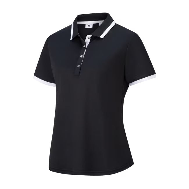 FootJoy Women's Stretch Pique Trim Solid Shirt Golf HQ