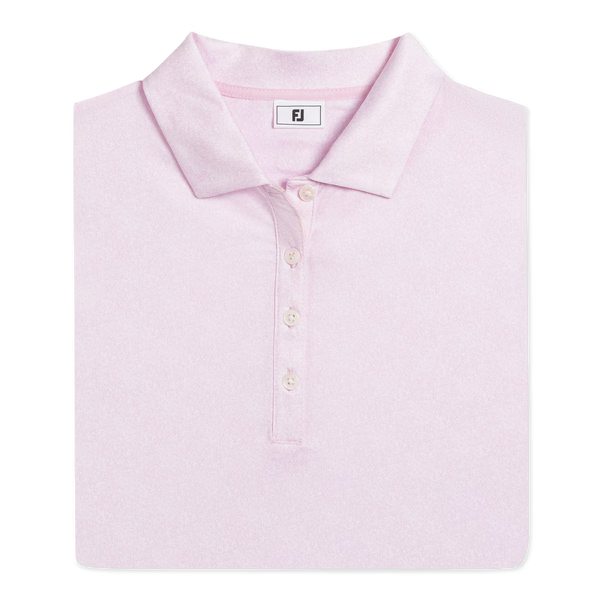 FootJoy Ladies Speckle Lisle Polo - Light Pink