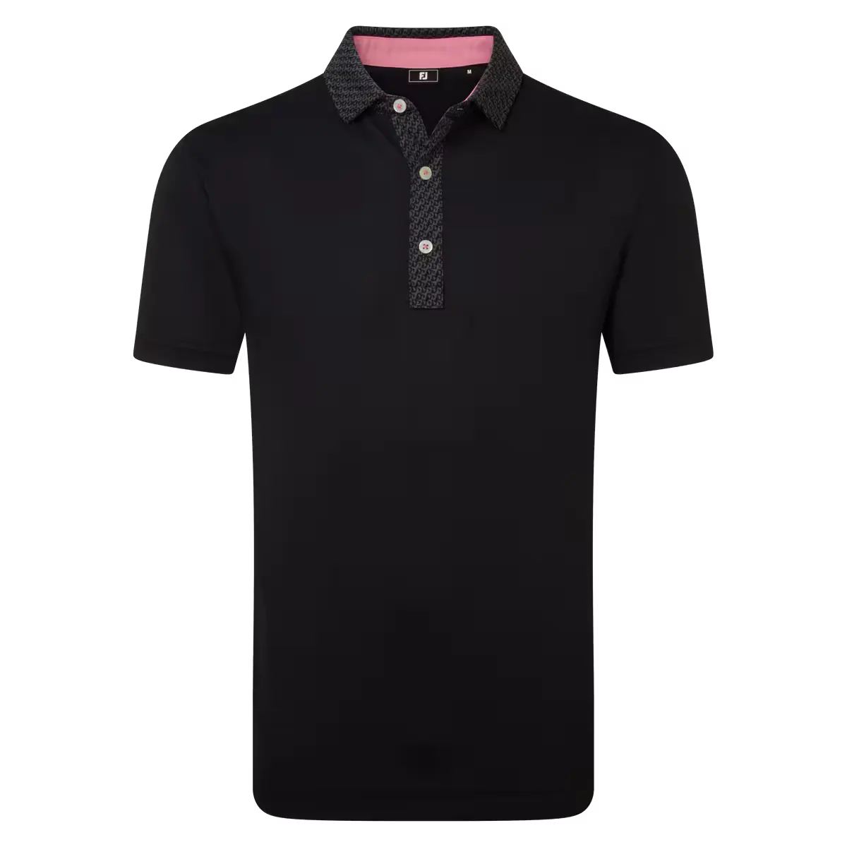 FootJoy Star Geo Trim Pique - Black