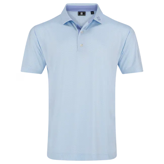 FootJoy Deco Diamond Print Polo - Periwinkle/Ice Water