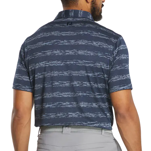 FootJoy Ikat Stripe Lisle Polo - Navy