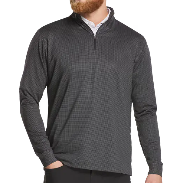 FootJoy Houndstooth Geo Midlayer - Black/Charcoal