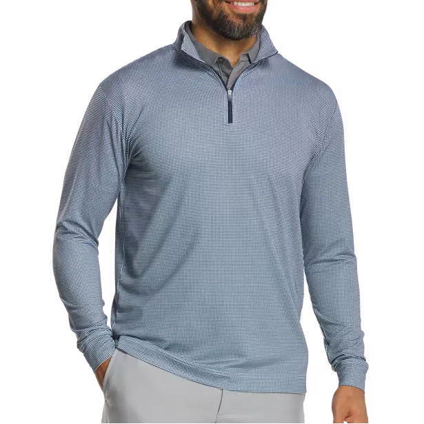 FootJoy Houndstooth Geo Midlayer - Navy/White