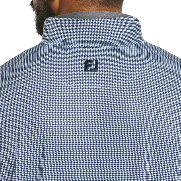 FootJoy Houndstooth Geo Midlayer - Navy/White