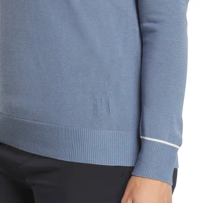 FootJoy Ladies Wool Blend Crew Pullover - Blue Stone