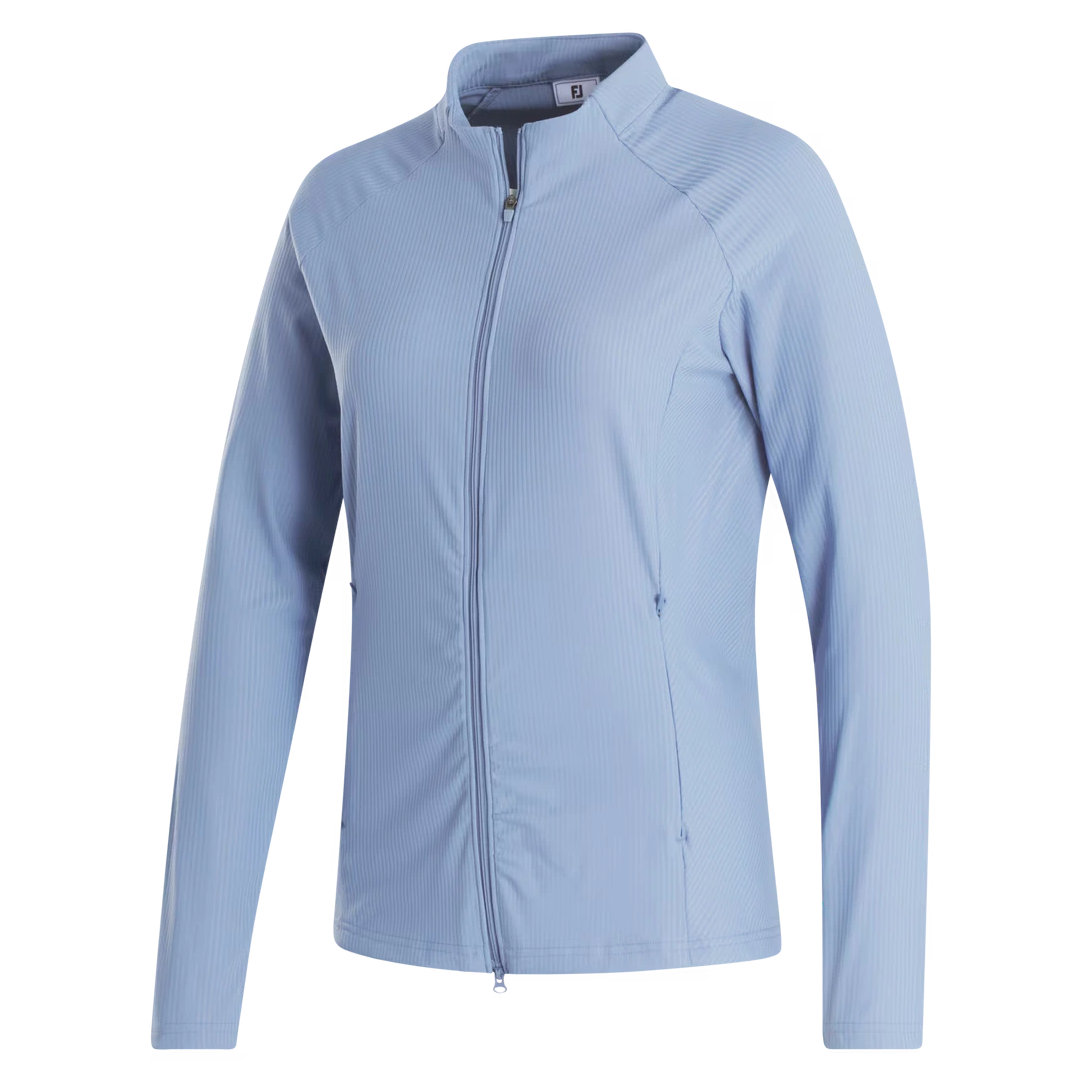 FootJoy Ladies Rib Full-Zip Jacket - Blue Stone