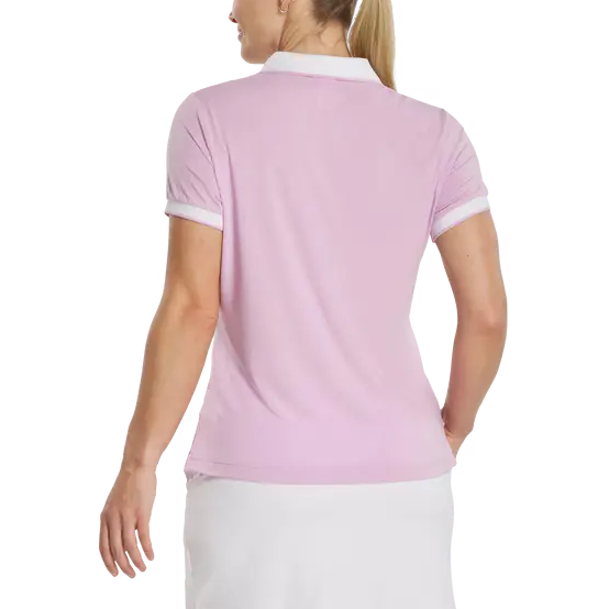 FootJoy Ladies Notch V-Neck Polo - Orchid