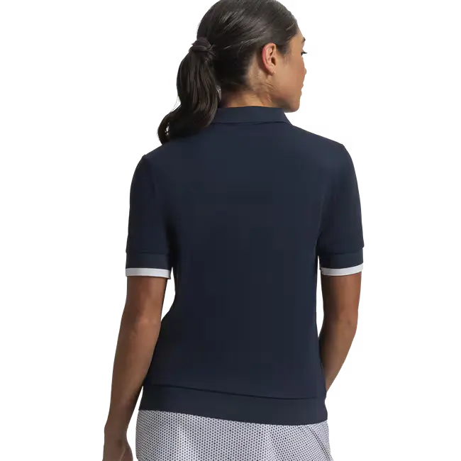 FootJoy Ladies Textured Knit Polo - Navy