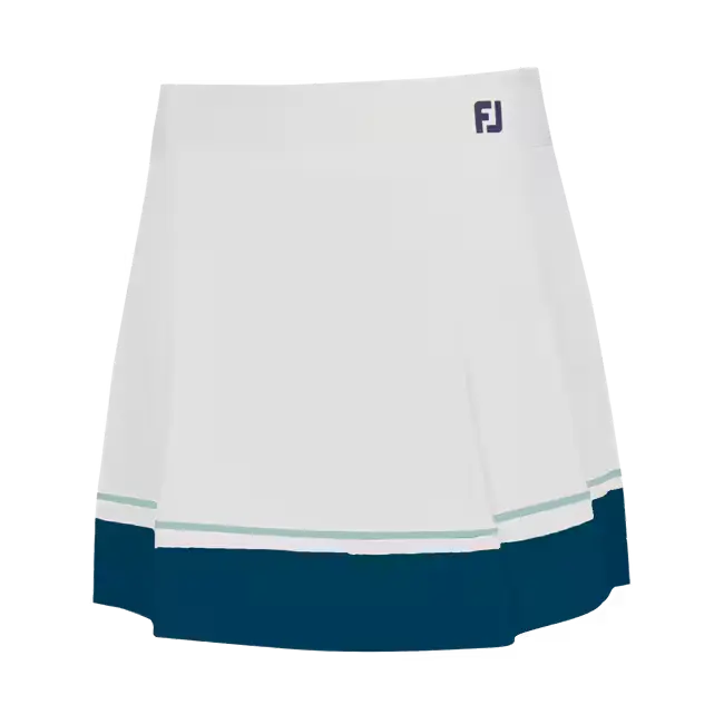 FootJoy Ladies Pleated Skort - White/Navy