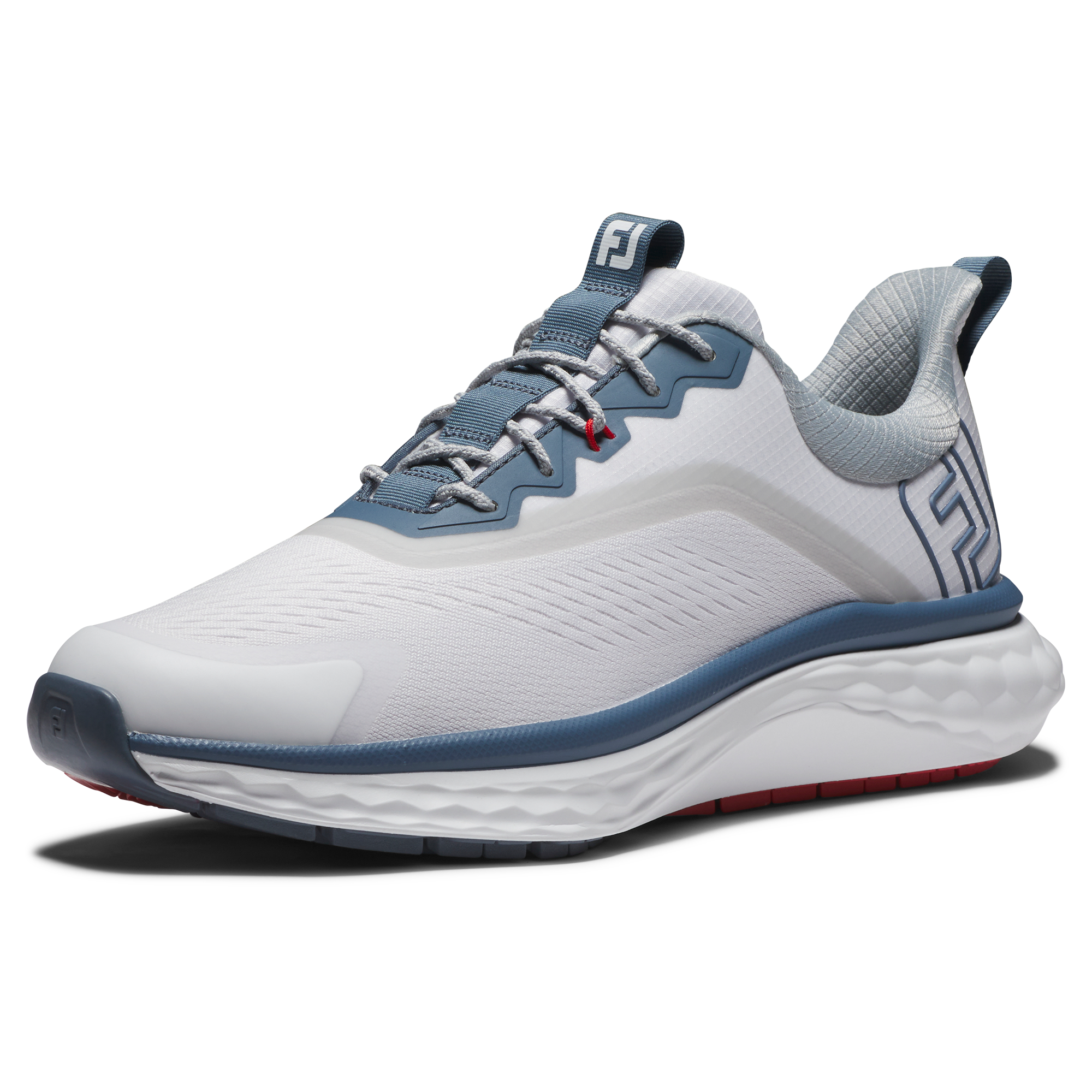FootJoy Men`s Quantum Textile Golf Shoes - White / Blue / Red