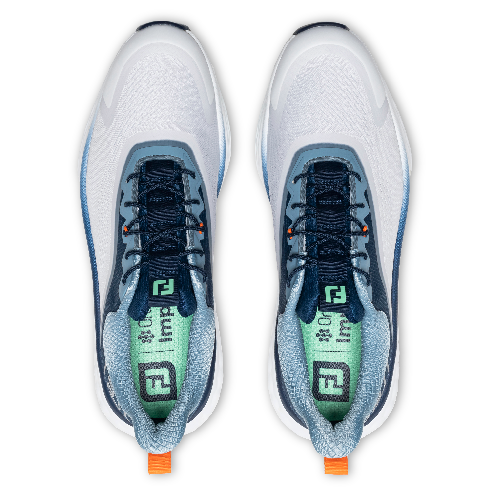 FootJoy Men`s Quantum Textile Golf Shoes - White/Peacoat/Aquamarine