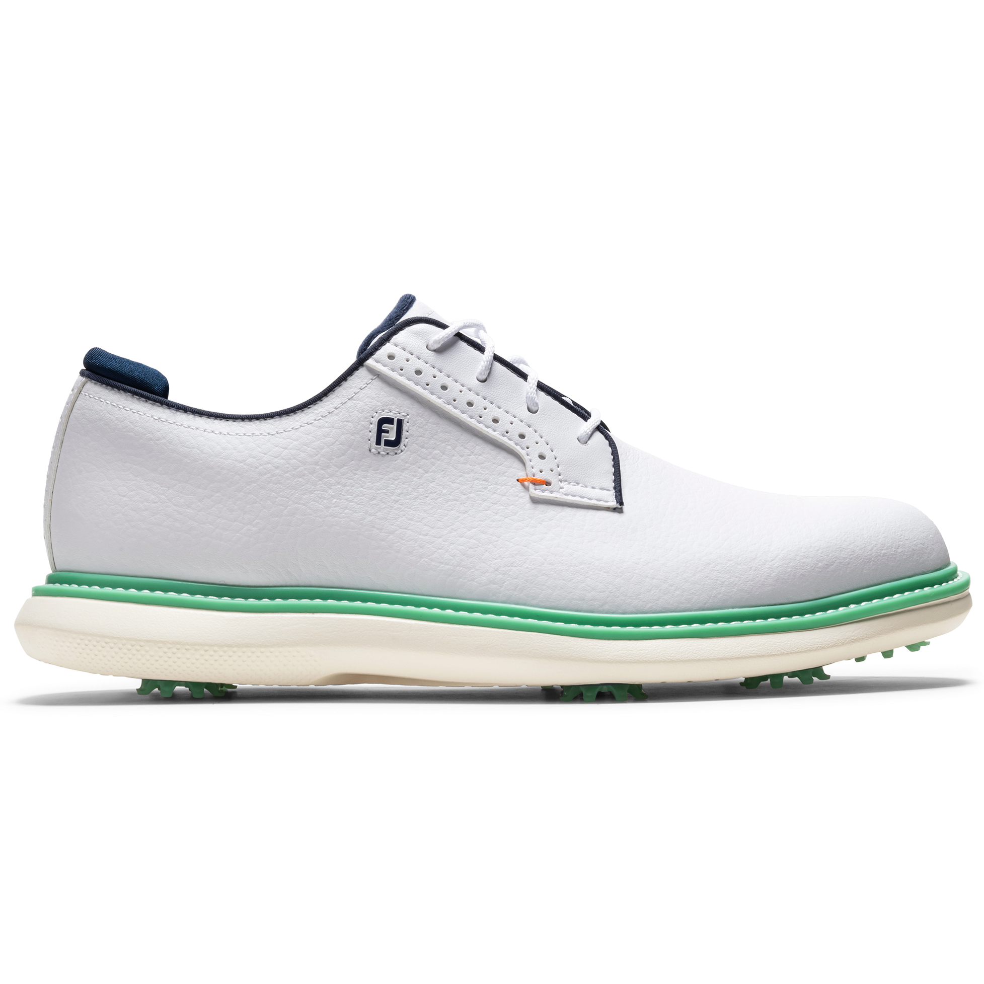 FootJoy Men's 2025 Traditions Golf Shoes - White/Navy/Teal
