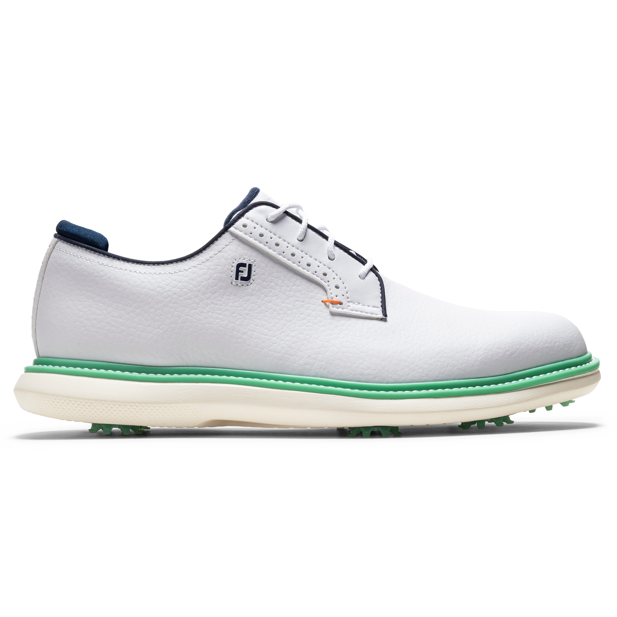 FootJoy Men's 2025 Traditions Golf Shoes - White/Navy/Teal