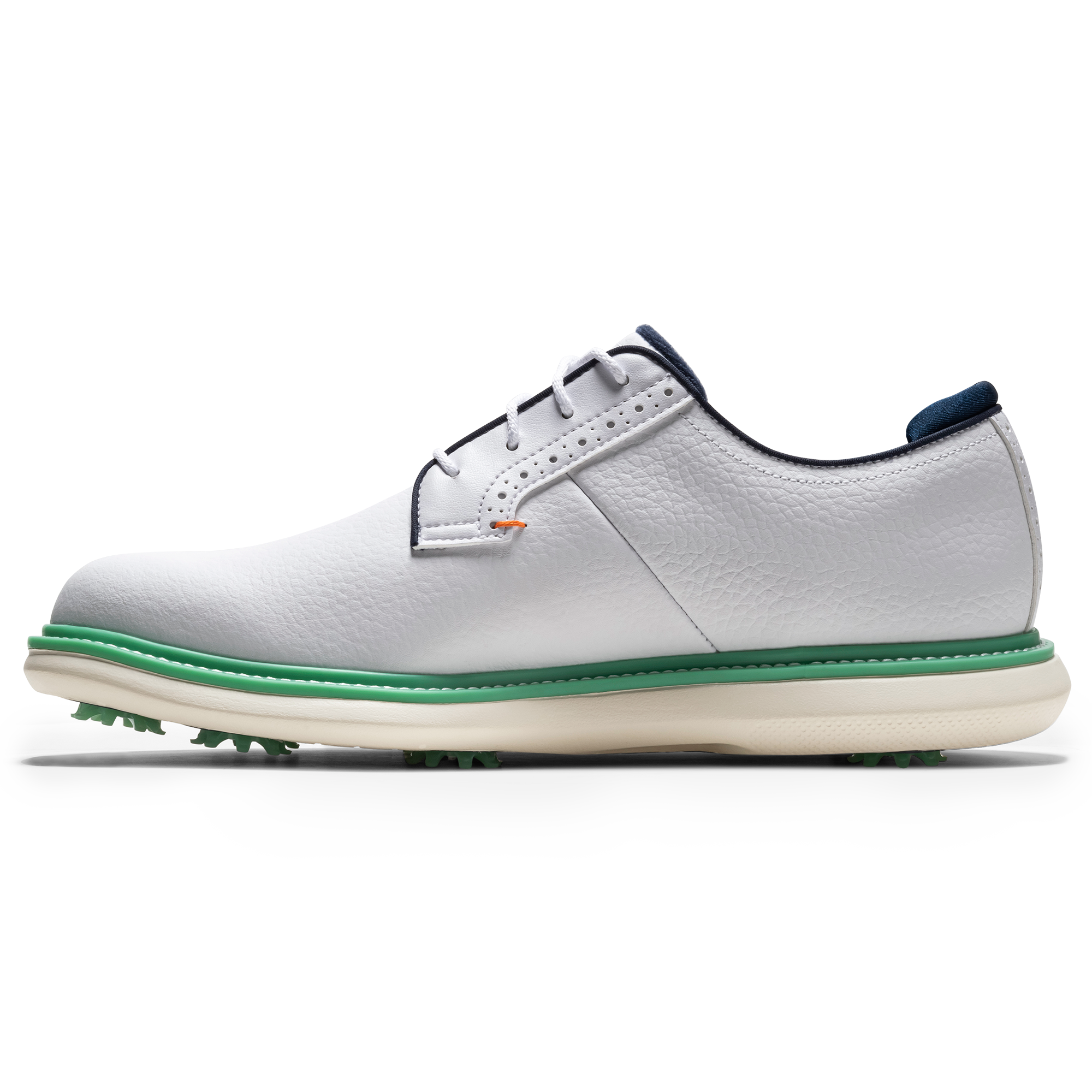 FootJoy Men's 2025 Traditions Golf Shoes - White/Navy/Teal