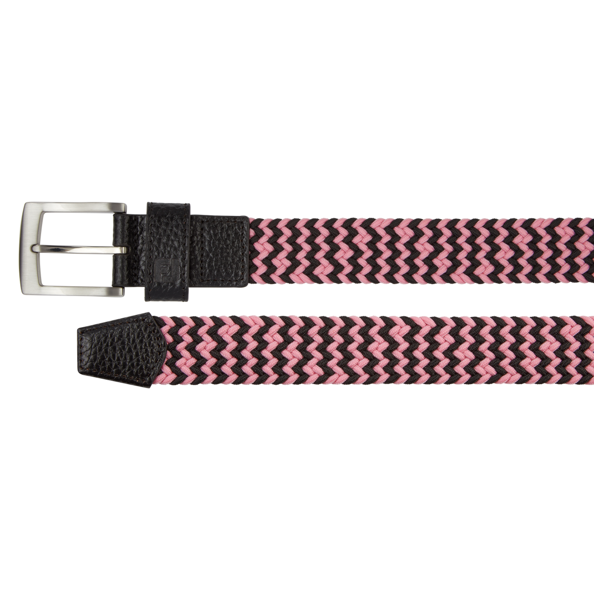 FootJoy Braided Belt - Black/ Pink Pop