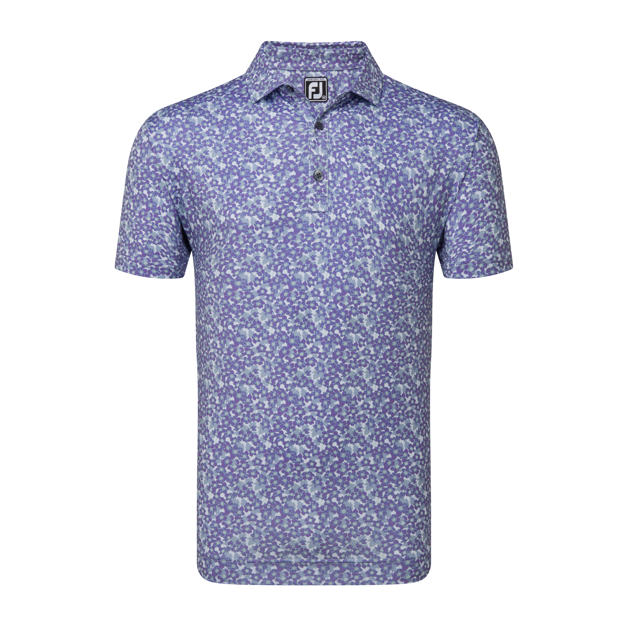 FootJoy Primrose Print Lisle Polo - Thistle/Storm/Mist