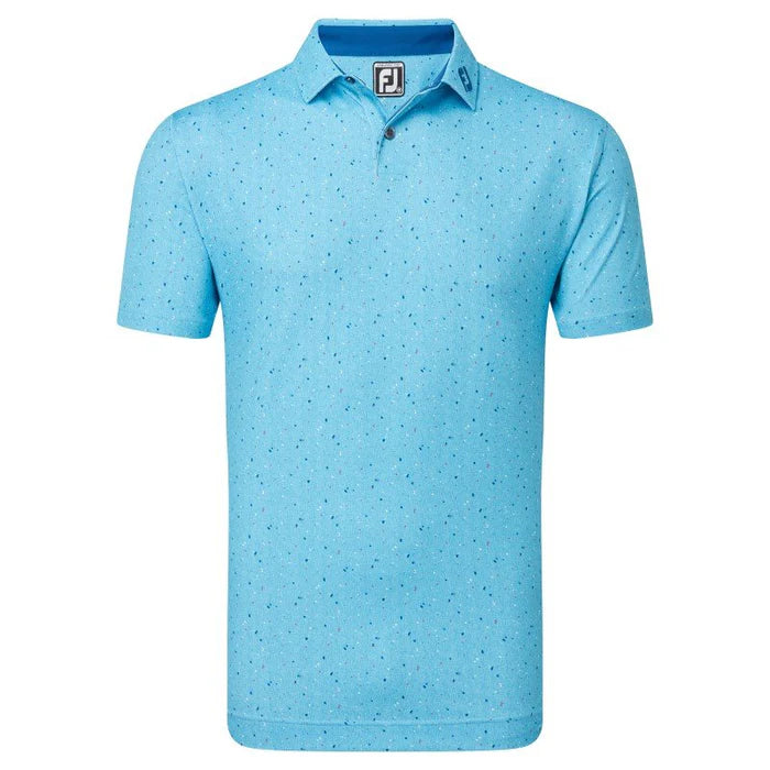 Footjoy 24 Tweed Texture Polo - Blue Sky